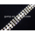 crystal rhinestone trim cup chain for wedding dress